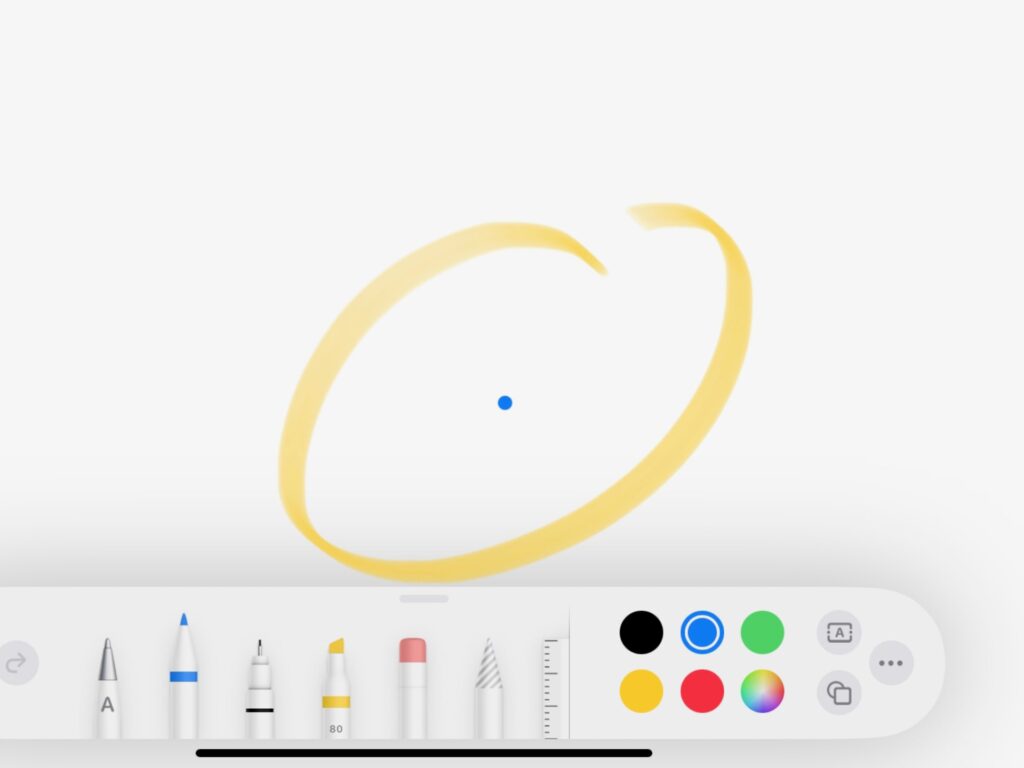 The Apple Pencil hover dot – Switch to iPad