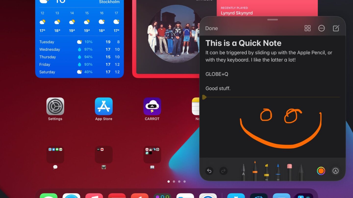 ipados 15 quick note